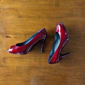 Red Leather Pumps